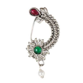 Traditional Oxidised Maharashtrian Nath for women and girls 1