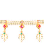 Traditional Maharashrian Pearl Collection Thusi (chokar) Necklace for Women and Grils 