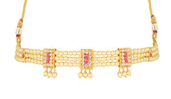 Traditional Maharashrian Pearl Collection Thusi (chokar) Necklace for Women and Grils  1