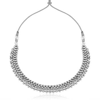 Traditional Oxidised Maharashtrian Thusi (chokar) necklace for women and girls 1