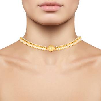 Traditional Maharashtrian Thusi (chokar) necklace for women and girls 2