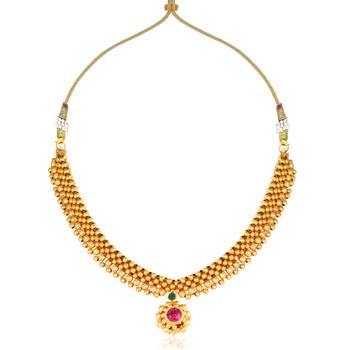 Traditional Maharashtrian Thusi (chokar) necklace for women and girls 1