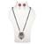 Ethnic Oxidized Floral Design Mangalsutra with Matching Earring Set for Women