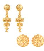 South Indian Traditional Jhumki Earring with Stud Earring Combo for Women and Girls