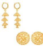 South Indian Traditional Jhumki Earring with Stud Earring Combo for Women and Girls