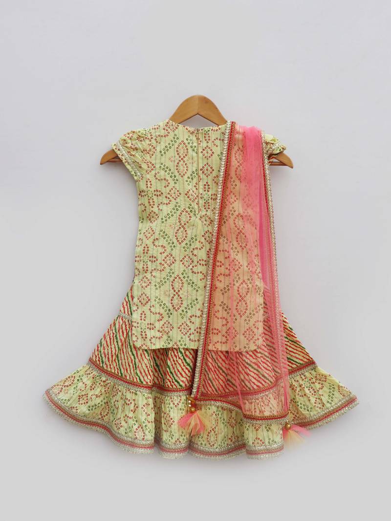 Lemon Yellow Kurti with Sharara