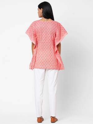 Pink printed cotton tunics 2