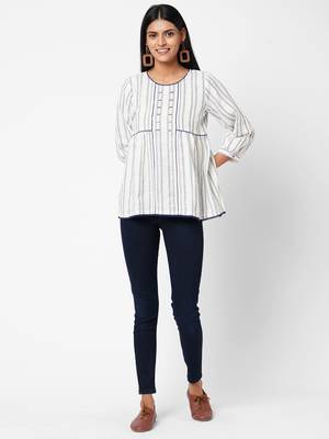 White woven cotton tunics 1