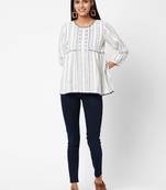 White woven cotton tunics