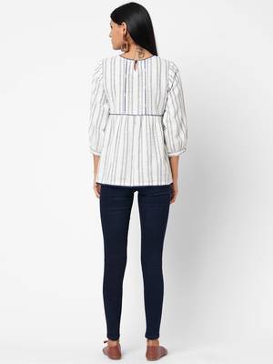 White woven cotton tunics 2