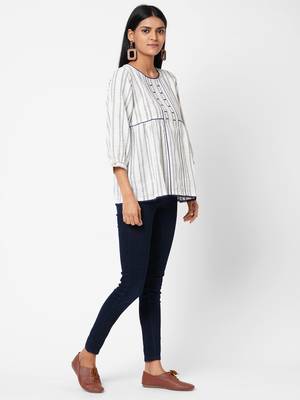 White woven cotton tunics 3