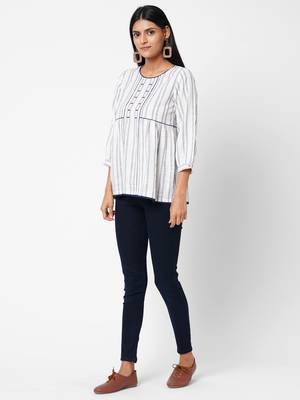 White woven cotton tunics 4