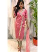 Peach mirror cotton salwar