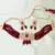 Red Brass Base Gold Plated Polish American Diamond High End Beaded Choker Necklace Jewellery set