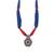 Blue and Red Yarn Necklace