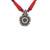 Blue and Red Yarn Necklace
