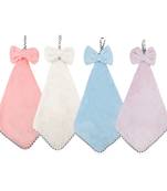 NFI essentials Microfiber Hanging Hand Towel for Wash Basin, Kitchen Basin Set of 4 Multipurpose Hand Wipe Super