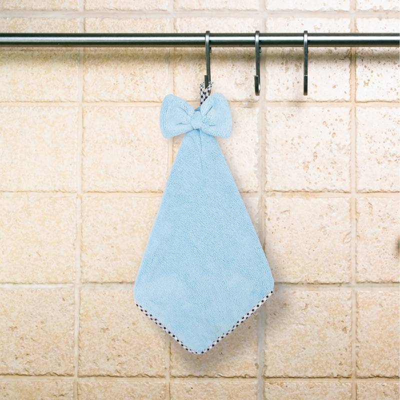 NFI essentials Microfiber Hanging Hand Towel for Wash Basin, Kitchen Basin Set of 4 Multipurpose Hand Wipe Super