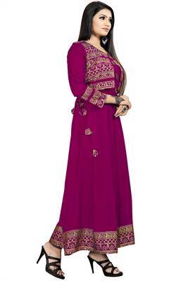 Jambu Creation Women's Rayon Anarkali Kurti with Jacket 3