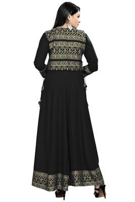 Jambu Creation Women's Rayon Anarkali Kurti with Jacket 2
