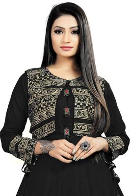 Jambu Creation Women's Rayon Anarkali Kurti with Jacket 5