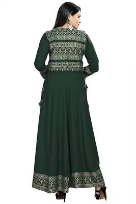 Jambu Creation Women's Rayon Anarkali Kurti with Jacket 2