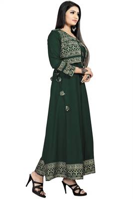 Jambu Creation Women's Rayon Anarkali Kurti with Jacket 3