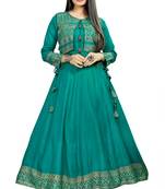 Jambu Creation Women's Rayon Anarkali Kurti with Jacket
