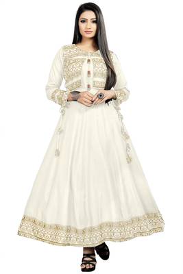 Jambu Creation Women's Rayon Anarkali Kurti with Jacket 1