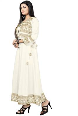 Jambu Creation Women's Rayon Anarkali Kurti with Jacket 4