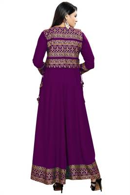 Jambu Creation Women's Rayon Anarkali Kurti with Jacket 2