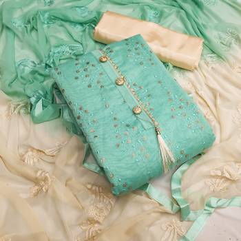 Light-green embroidered chanderi salwar 1