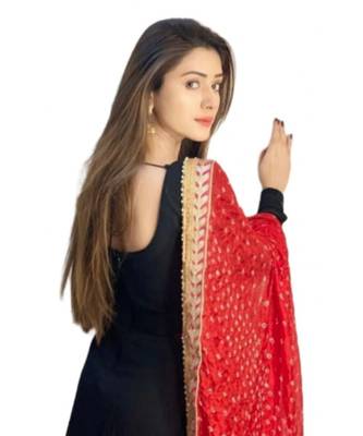 Black Rayon Printed stitched  KurtI 2