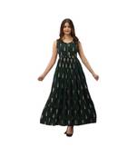 Green Rayon Printed stitched  KurtI