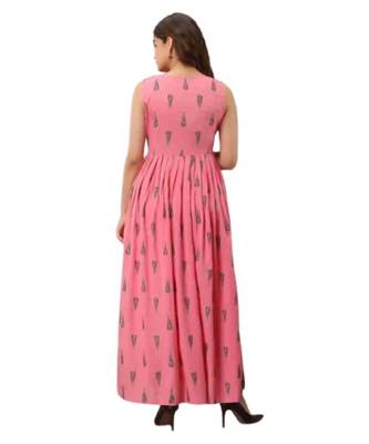Pink Rayon Printed stitched  KurtI 2