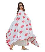 White Rayon Printed stitched  KurtI