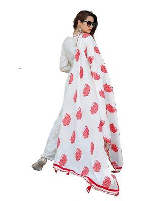 White Rayon Printed stitched  KurtI 3