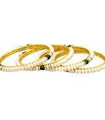 White pearl bangles-and-bracelets