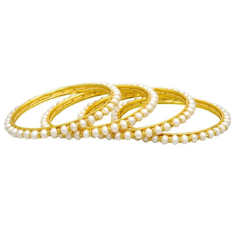 White pearl bangles-and-bracelets