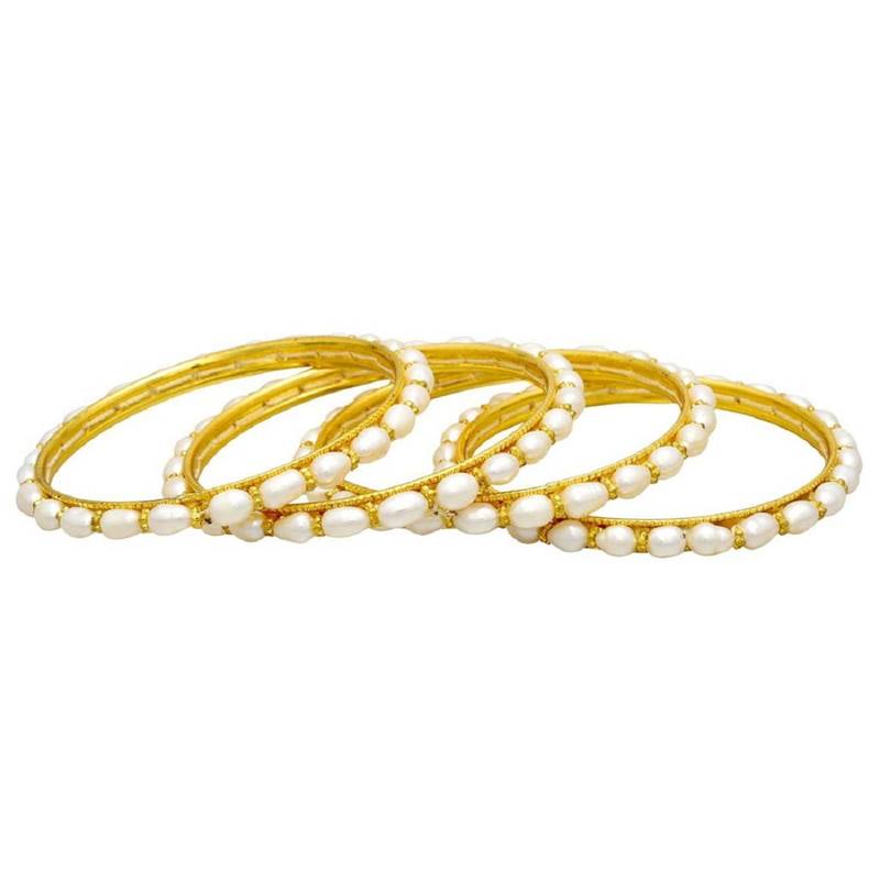 White pearl bangles-and-bracelets