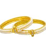 White pearl bangles-and-bracelets