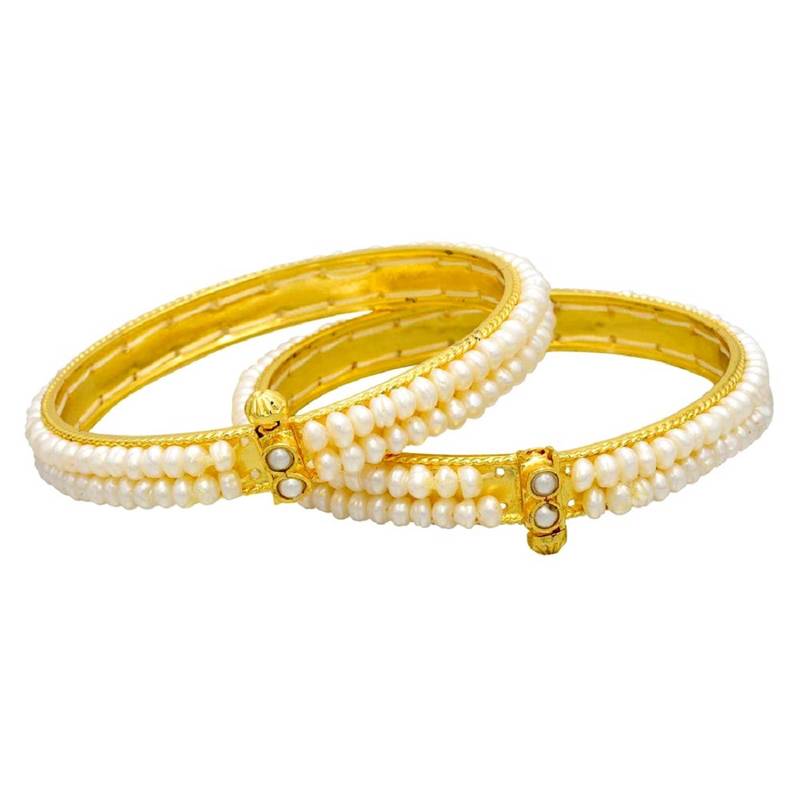 White pearl bangles-and-bracelets