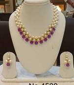 Multicolor pearl necklaces