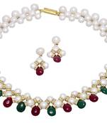 Multicolor pearl necklaces
