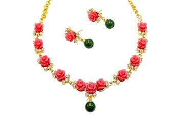 Orange necklaces 1