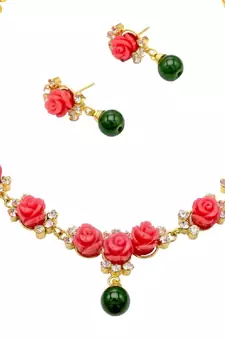 Orange necklaces