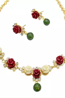 Maroon necklaces