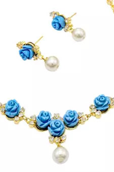Blue necklaces
