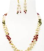 Multicolor pearl necklaces
