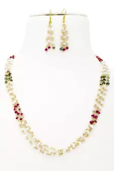 Multicolor pearl necklaces